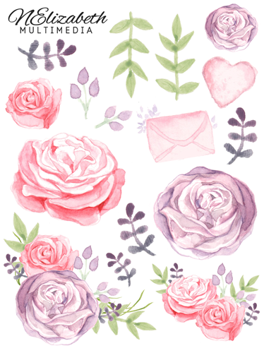 Lovely Roses deco sheet by NElizabethMultimedia