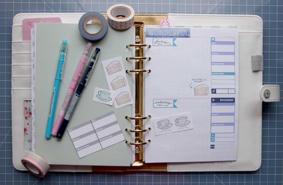designed planner pages